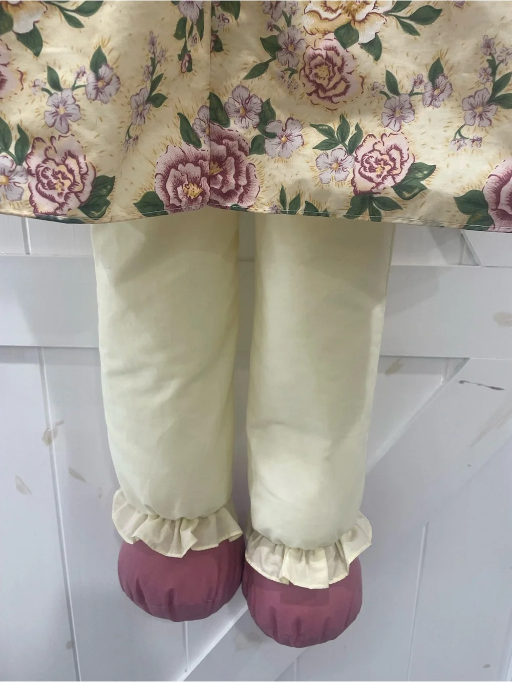 Vintage Sweetie Mine 48” Rag Doll African American Black Yellow Pink Cottagecore